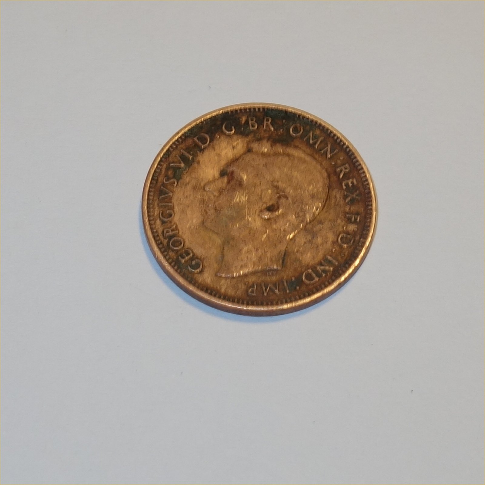 1938 Australian Half Penny KGVI - Picture 2 of 3
